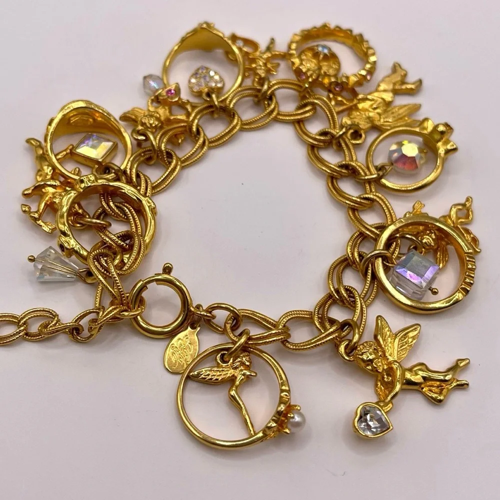 ❤️ Kirks Folly RARE ‘Secret of the Seven Angels’ Charm Bracelet - Picture 5 of 7